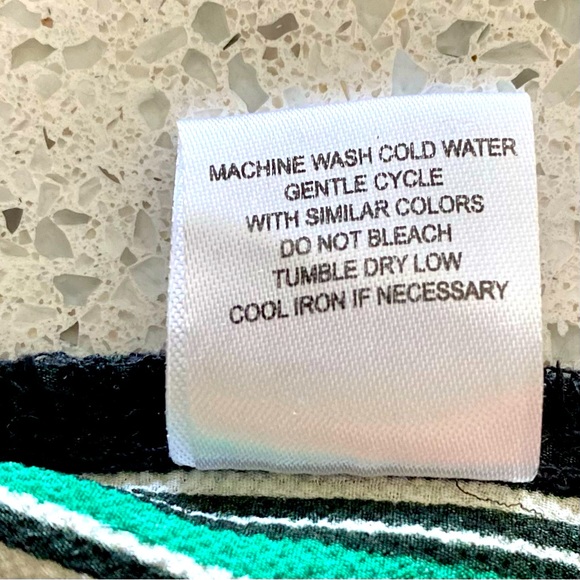 Green, White & Black Striped Jumpsuit - Picture 12 of 12